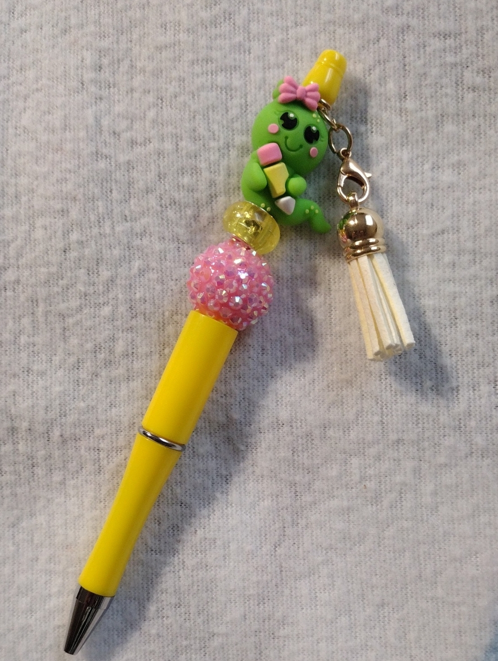 Yellow Cute Charm Ballpoint Pen with Tassel